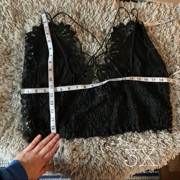 Peach Love Black Crochet Lace Bralette - Picture 7 of 7